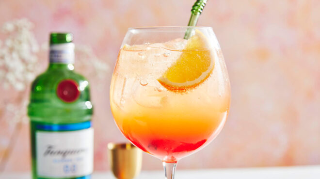 Blood Orange Gin Fizz Mocktail