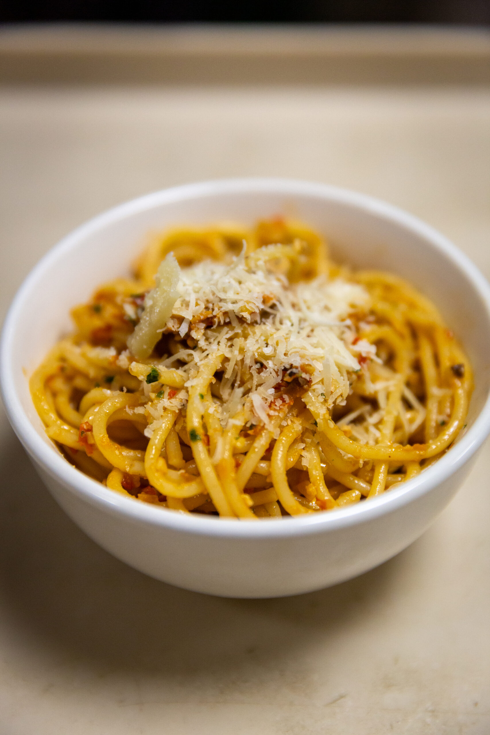 Spaghetti con Pesto alla Trapanese