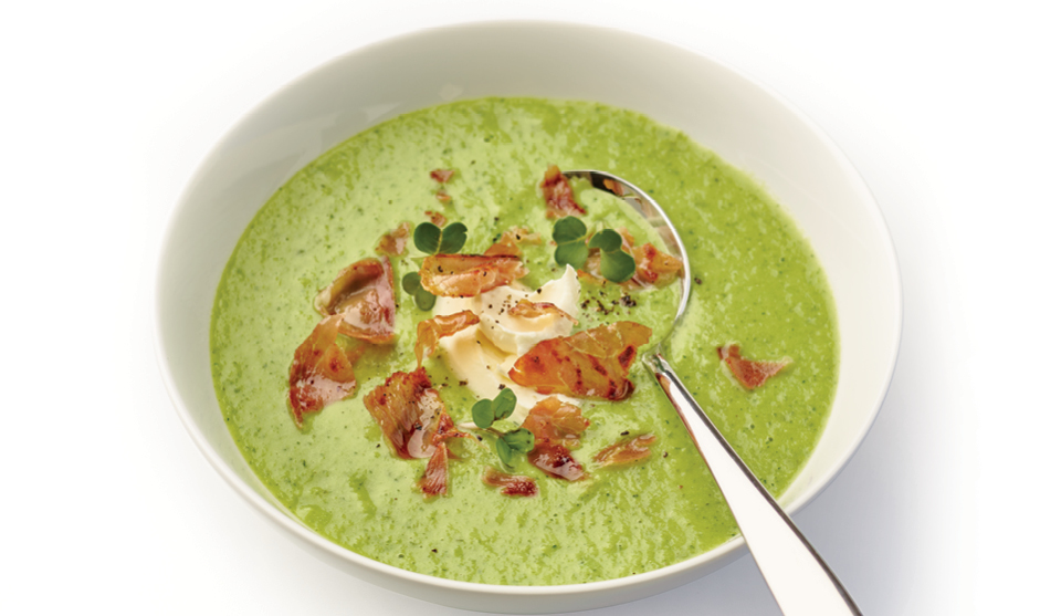 Chilled Pea, Watercress and Ham Soup Recipe | Booths Supermarket