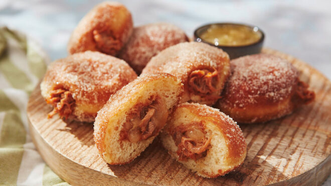 Pulled Pork and Apple Savoury Doughnuts