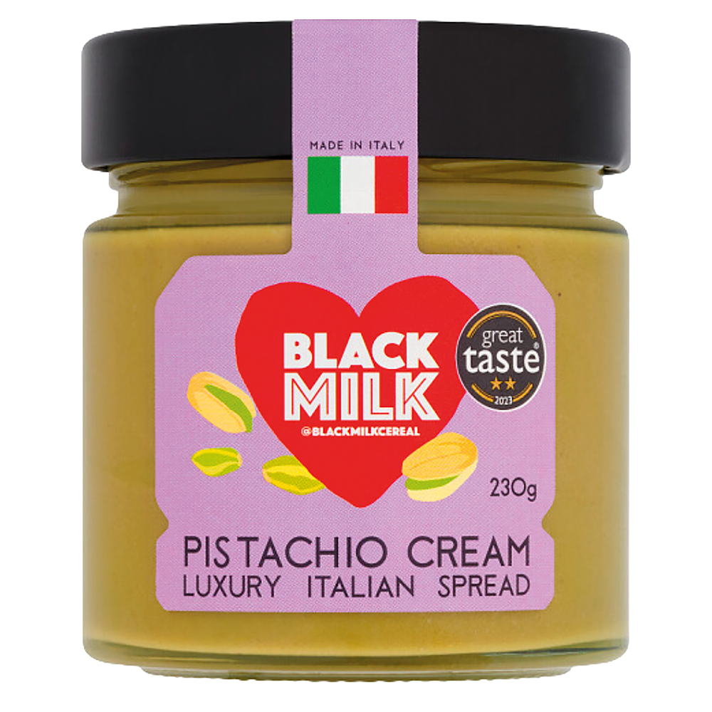 Jar of Black Milk Pistachio Cream.