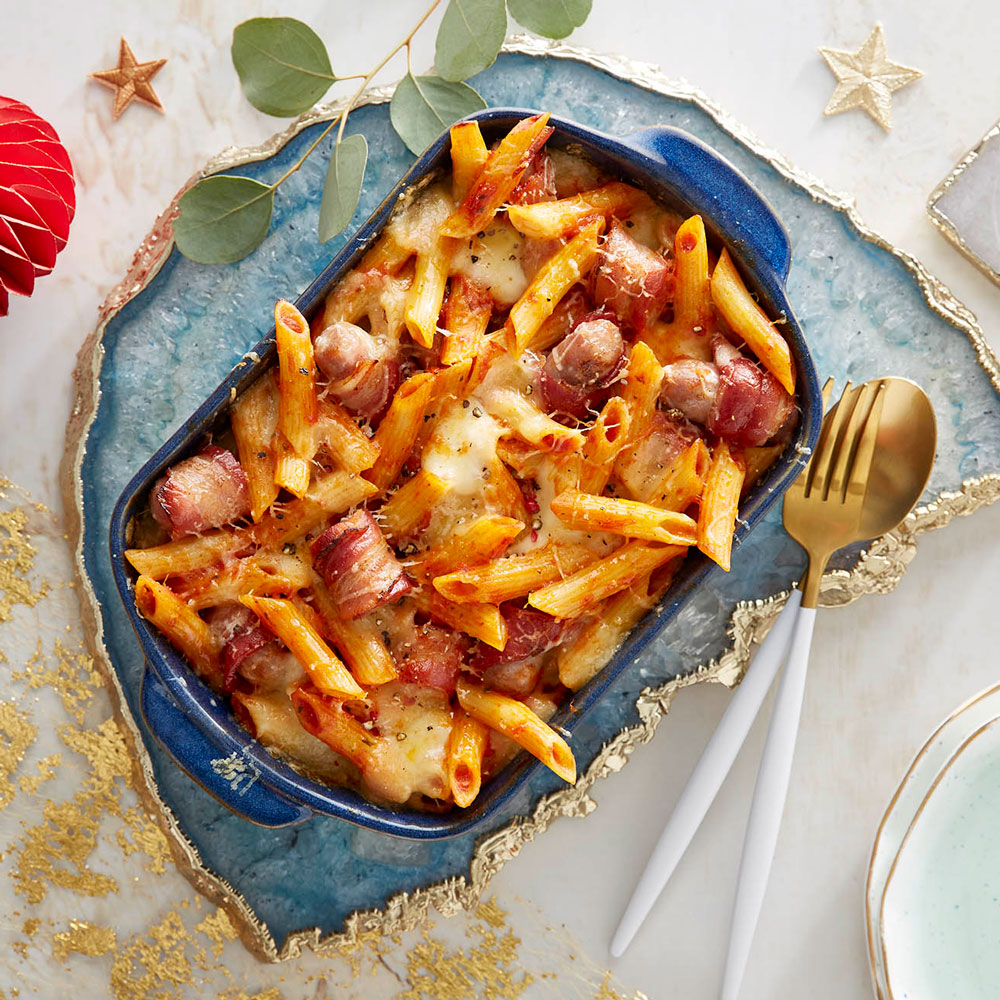 Cheesy Pigs In Blankets Pasta